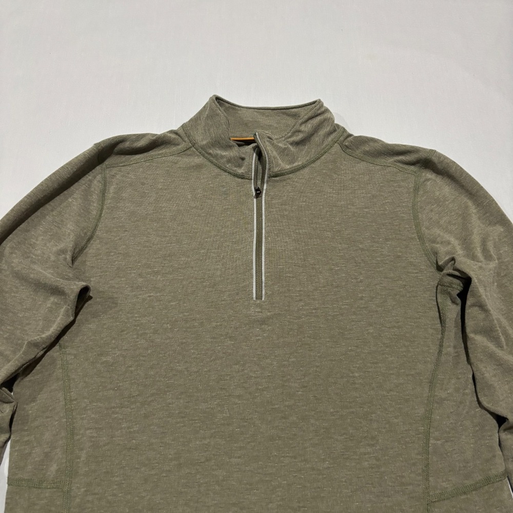 Carhartt Force Womens Green Midweight Synthetic Base Layer 1/4-Zip Top Sweater M - Picture 3 of 6